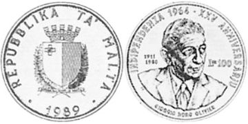 100 Liri 1989