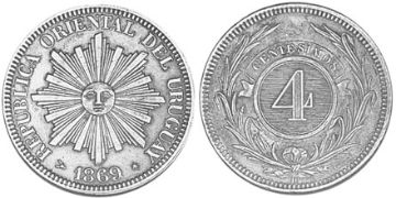 4 Centesimos 1869