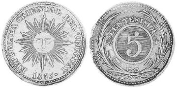 5 Centesimos 1854-1855