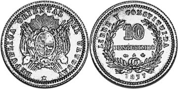 10 Centesimos 1877-1893