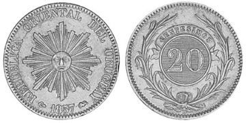 20 Centesimos 1857