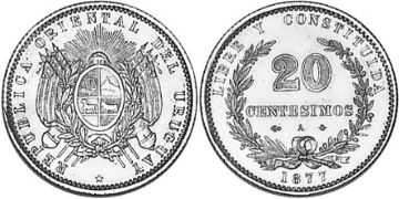 20 Centesimos 1877-1893