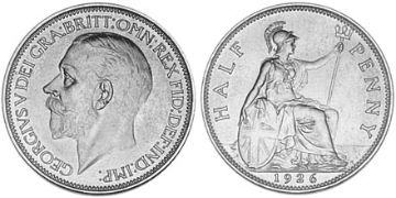 1/2 Penny 1925-1927