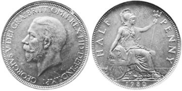 1/2 Penny 1928-1936