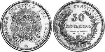50 Centesimos 1877-1894