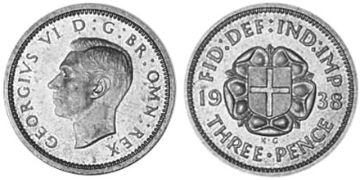 3 Pence 1937-1945