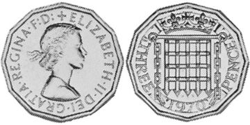 3 Pence 1954-1970