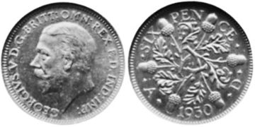 6 Pence 1927-1936