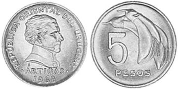 5 Pesos 1968