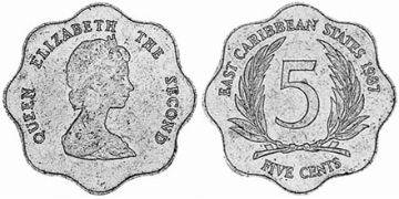 5 Centů 1981-2000