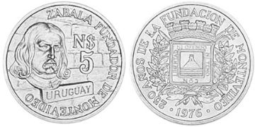 5 Nuevos Pesos 1976