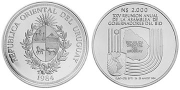 2000 Nuevos Pesos 1984