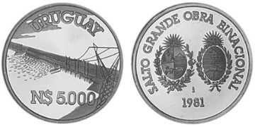 5000 Nuevos Pesos 1981