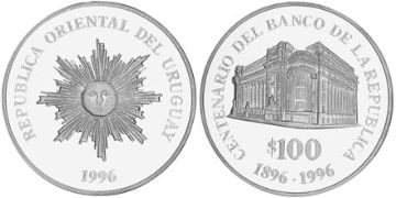 100 Pesos Uruguayos 1996