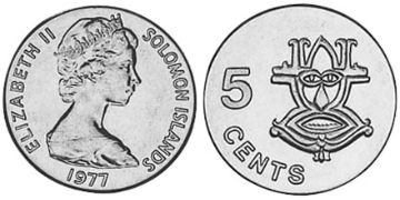 5 Cents 1977-1985