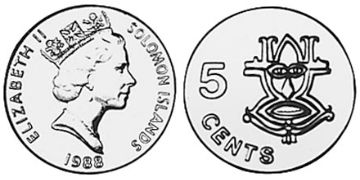 5 Cents 1987-1989
