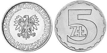 5 Zlotych 1975-1985