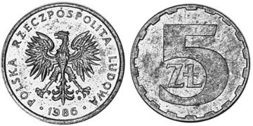 5 Zlotych 1986-1988