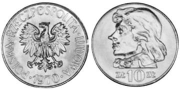 10 Zlotych 1957-1973