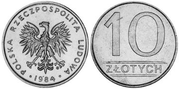 10 Zlotych 1984-1988