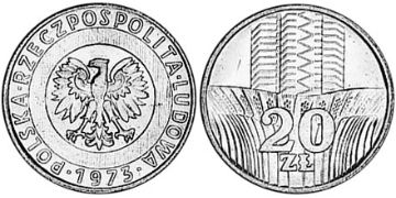 20 Zlotych 1973-1976