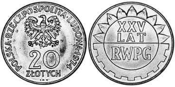 20 Zlotych 1974