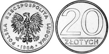 20 Zlotych 1984-1988