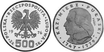 500 Zlotych 1976