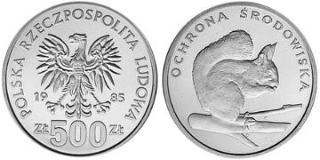500 Zlotych 1985