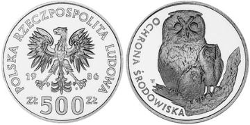 500 Zlotych 1986