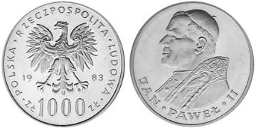 1000 Zlotych 1982-1983