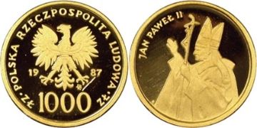 1000 Zlotych 1987
