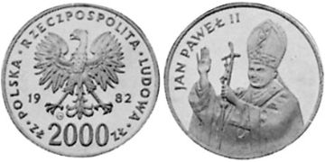 2000 Zlotych 1982-1986