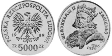 5000 Zlotych 1989