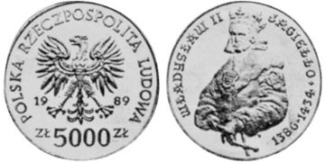5000 Zlotych 1989