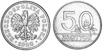 50 Zlotych 1990