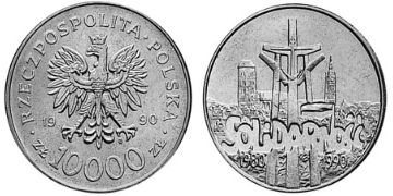 10000 Zlotych 1990