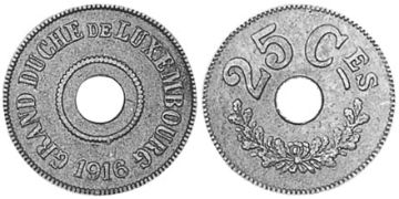 25 Centimes 1916-1920