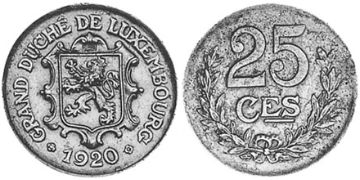 25 Centimes 1919-1922