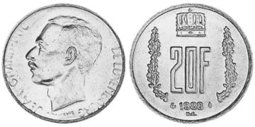 20 Francs 1980-1983