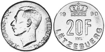 20 Francs 1990-1995