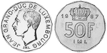 50 Francs 1987-1989