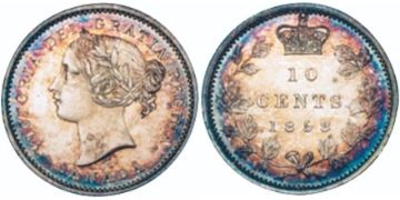 10 Centů 1858-1901