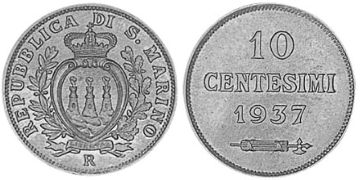 10 Centesimi 1935-1938