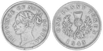 1 Penny Token 1840-1843