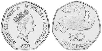 50 Pence 1991