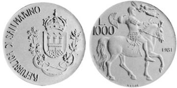 1000 Lire 1981