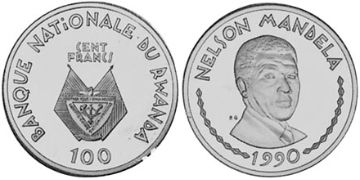 100 Francs 1990