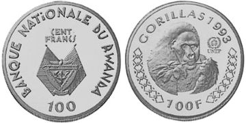 100 Francs 1993