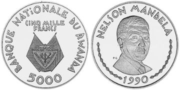 5000 Francs 1990